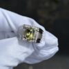 Handcrafted 18K White Gold Chrysoberyl Ring