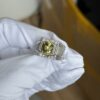 Handcrafted 18K White Gold Chrysoberyl Ring