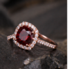 ring_background_2 2 Carat Cushion Cut Red Garnet Promise Ring