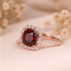 ring_background_3 2 Carat Cushion Cut Red Garnet Promise Ring