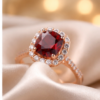ring_background_7 2 Carat Cushion Cut Red Garnet Promise Ring